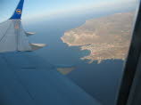 Ein letzter Blick auf Kreta aus der Boeing757-300